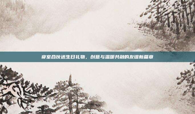 寝室合伙送生日礼物，创意与温暖共融的友谊新篇章