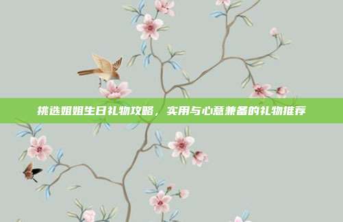 挑选姐姐生日礼物攻略，实用与心意兼备的礼物推荐