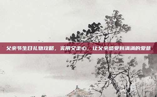 父亲节生日礼物攻略，实用又走心，让父亲感受到满满的爱意