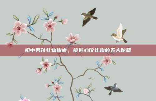 初中男孩礼物指南，挑选心仪礼物的五大秘籍