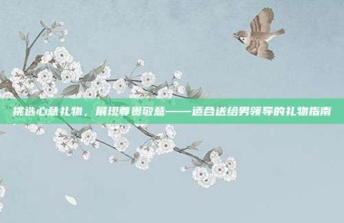 挑选心意礼物，展现尊贵敬意——适合送给男领导的礼物指南