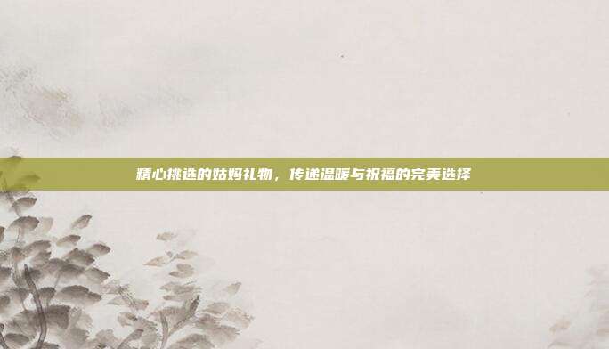 精心挑选的姑妈礼物，传递温暖与祝福的完美选择