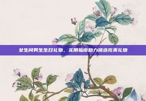 女生问男生生日礼物，实用指南助力挑选完美礼物