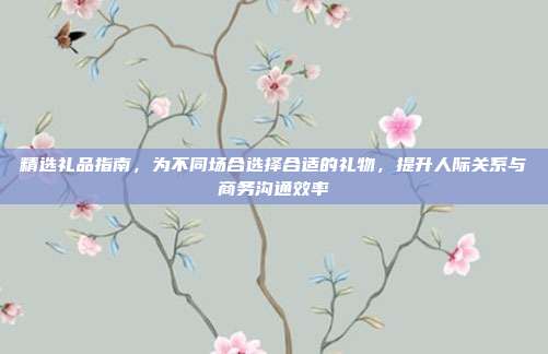 精选礼品指南，为不同场合选择合适的礼物，提升人际关系与商务沟通效率