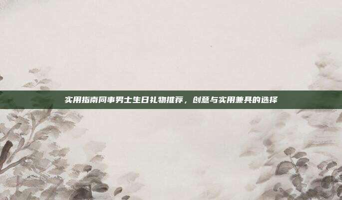 实用指南同事男士生日礼物推荐，创意与实用兼具的选择