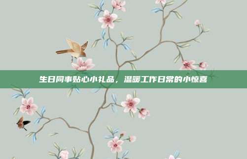 生日同事贴心小礼品，温暖工作日常的小惊喜