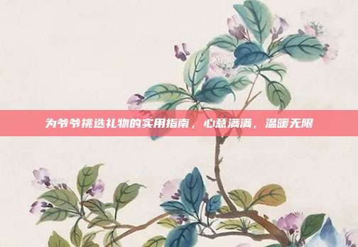 为爷爷挑选礼物的实用指南，心意满满，温暖无限