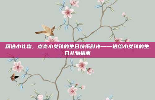 精选小礼物，点亮小女孩的生日快乐时光——送给小女孩的生日礼物指南