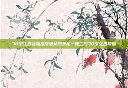 30岁生日礼物指南给女朋友独一无二的30岁生日惊喜