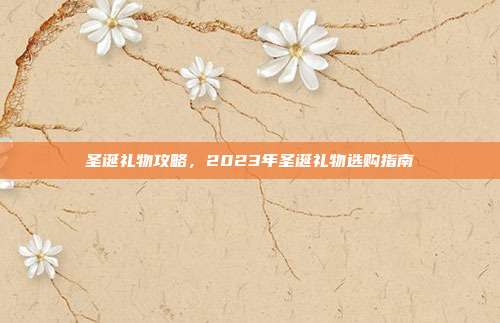 圣诞礼物攻略，2023年圣诞礼物选购指南