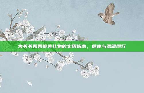 为爷爷奶奶挑选礼物的实用指南，健康与温暖同行