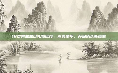 12岁男生生日礼物推荐，点亮童年，开启成长新篇章