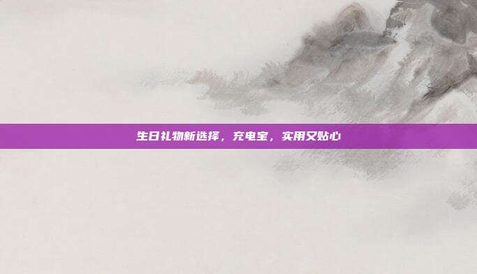 生日礼物新选择，充电宝，实用又贴心