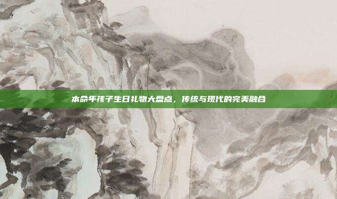 本命年孩子生日礼物大盘点，传统与现代的完美融合