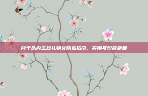 两千以内生日礼物女精选指南，实用与惊喜兼备