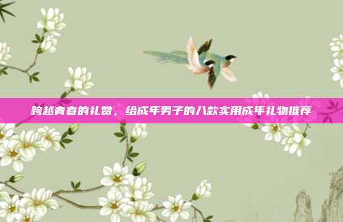跨越青春的礼赞，给成年男子的八款实用成年礼物推荐