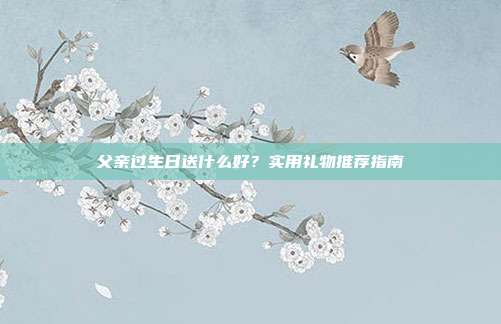 父亲过生日送什么好？实用礼物推荐指南