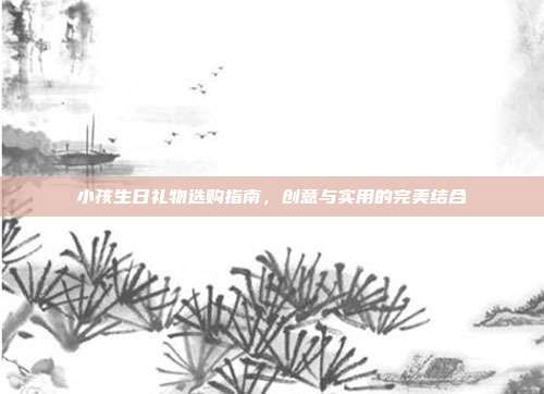小孩生日礼物选购指南，创意与实用的完美结合