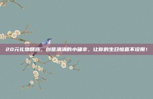 20元礼物精选，创意满满的小确幸，让你的生日惊喜不设限！