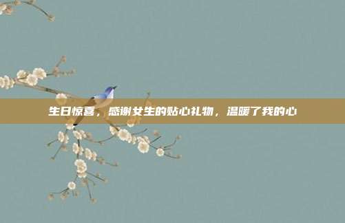 生日惊喜，感谢女生的贴心礼物，温暖了我的心