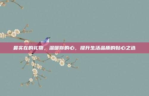 最实在的礼物，温暖你的心，提升生活品质的贴心之选