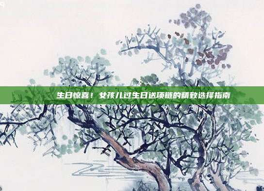 💎 生日惊喜！女孩儿过生日送项链的精致选择指南