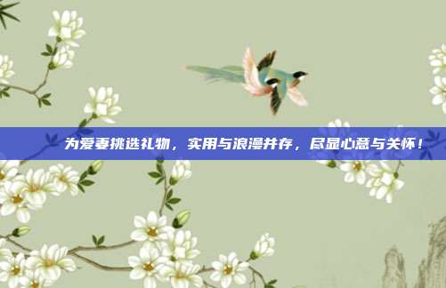 🎁 为爱妻挑选礼物，实用与浪漫并存，尽显心意与关怀！