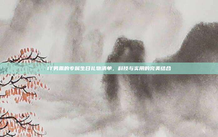 IT男票的专属生日礼物清单，科技与实用的完美结合