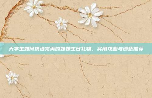 大学生如何挑选完美的妹妹生日礼物，实用攻略与创意推荐
