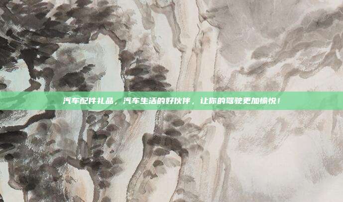 汽车配件礼品，汽车生活的好伙伴，让你的驾驶更加愉悦！