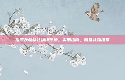 送朋友爸爸礼物排行榜，实用指南，精选礼物推荐