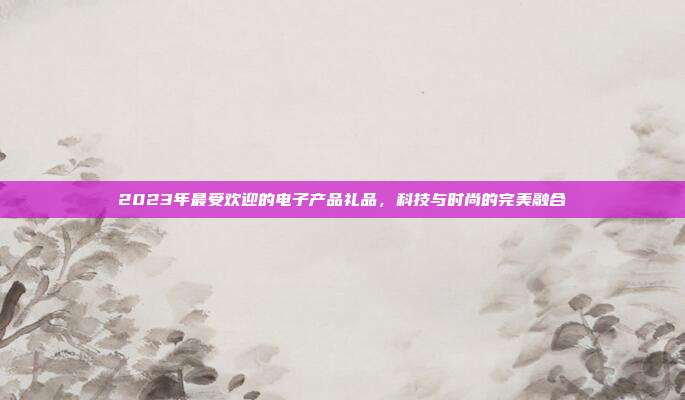2023年最受欢迎的电子产品礼品，科技与时尚的完美融合