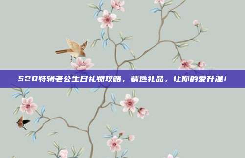 520特辑老公生日礼物攻略，精选礼品，让你的爱升温！