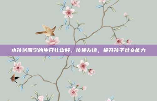 小孩送同学的生日礼物好，传递友谊，提升孩子社交能力