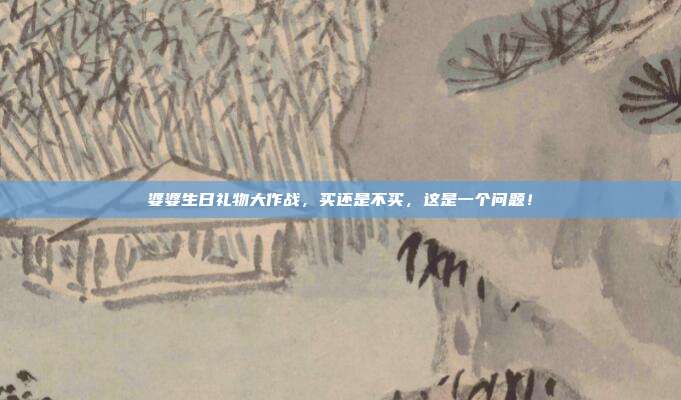 婆婆生日礼物大作战，买还是不买，这是一个问题！