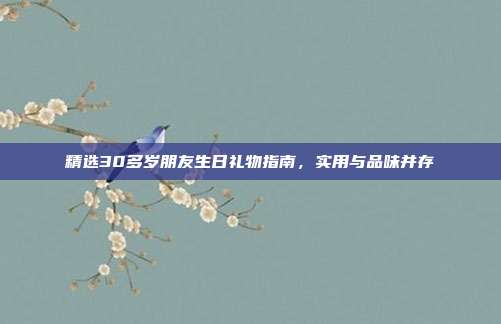 精选30多岁朋友生日礼物指南，实用与品味并存