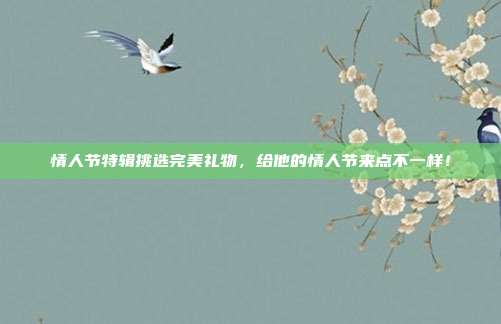 情人节特辑挑选完美礼物，给他的情人节来点不一样！