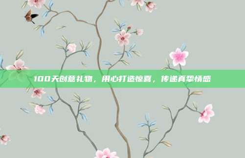 100天创意礼物，用心打造惊喜，传递真挚情感