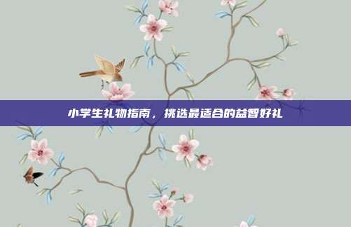 小学生礼物指南，挑选最适合的益智好礼