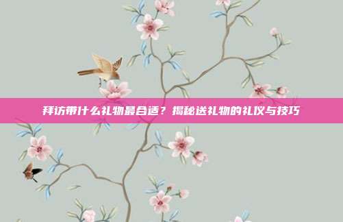 拜访带什么礼物最合适？揭秘送礼物的礼仪与技巧