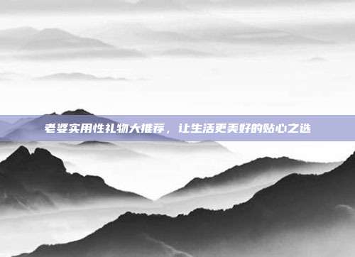 老婆实用性礼物大推荐，让生活更美好的贴心之选