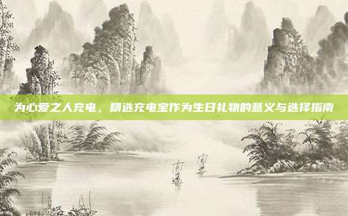 为心爱之人充电，精选充电宝作为生日礼物的意义与选择指南