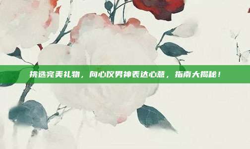 挑选完美礼物，向心仪男神表达心意，指南大揭秘！