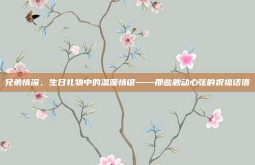 兄弟情深，生日礼物中的温暖情谊——那些触动心弦的祝福话语