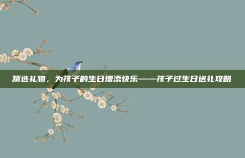 精选礼物，为孩子的生日增添快乐——孩子过生日送礼攻略
