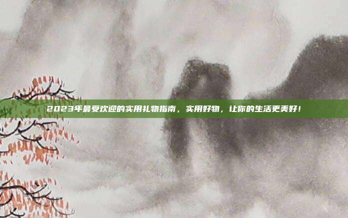 2023年最受欢迎的实用礼物指南，实用好物，让你的生活更美好！