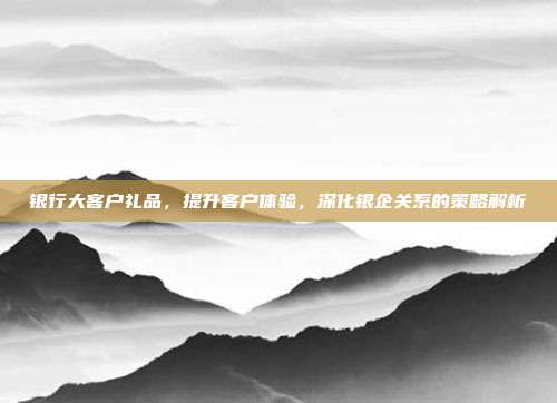 银行大客户礼品，提升客户体验，深化银企关系的策略解析