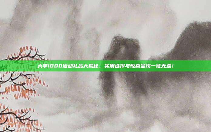 大学1000活动礼品大揭秘，实用选择与惊喜呈现一览无遗！