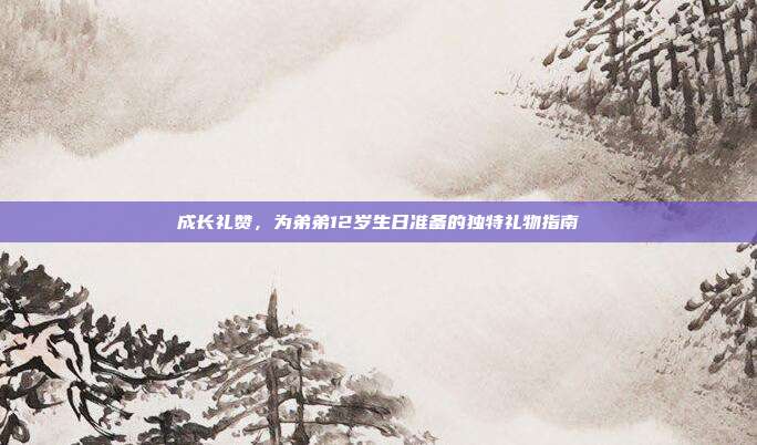 成长礼赞，为弟弟12岁生日准备的独特礼物指南