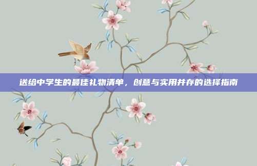 送给中学生的最佳礼物清单，创意与实用并存的选择指南
